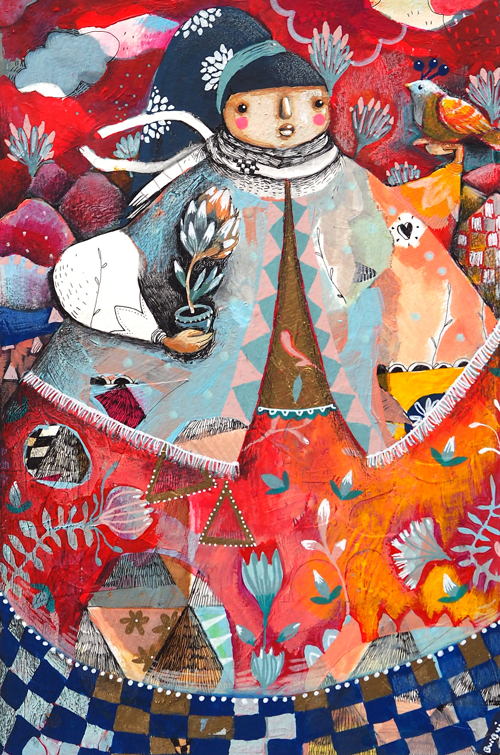 Technique mixte sur papier